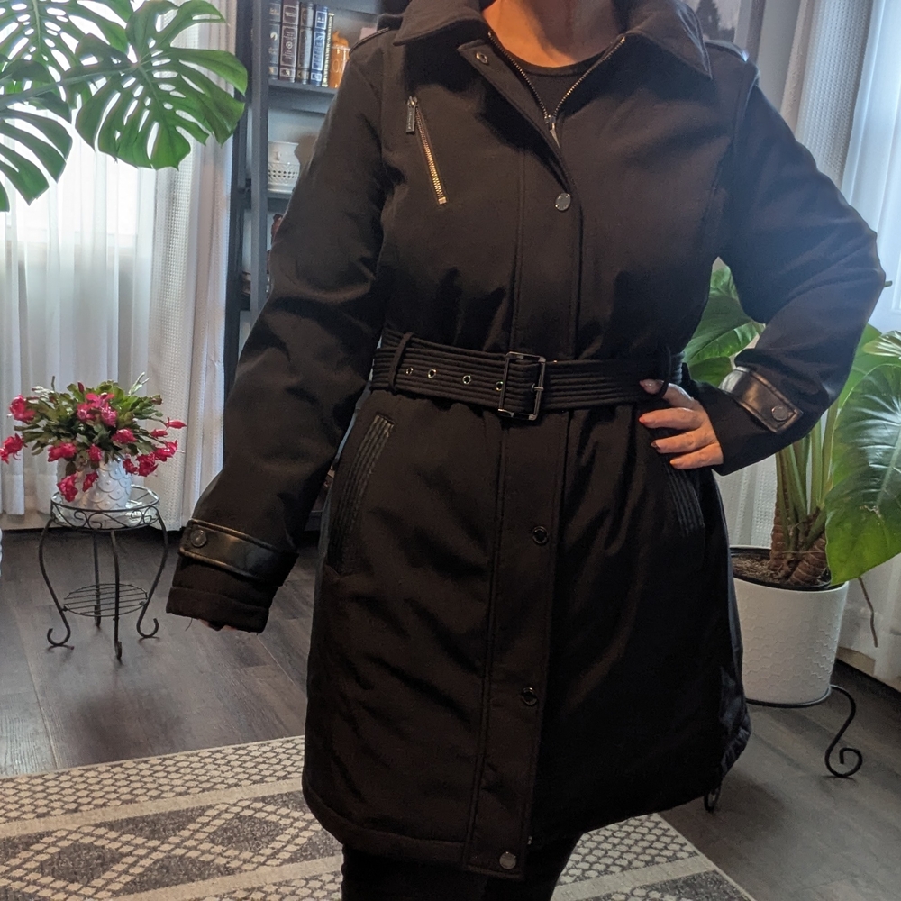Michael Kors Black Belted Trench Coat